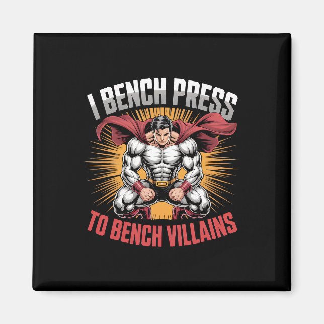 Imã Eu Sou Presente Em Bench Villains Anime Hero Gym M (Frente)