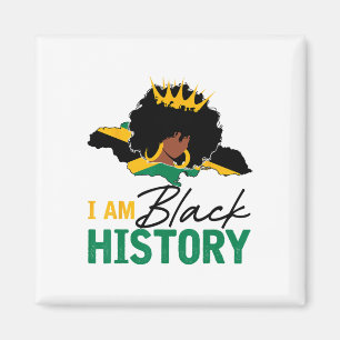 Imã Eu Sou Rainha da História Negra Jamaica E Bandeira