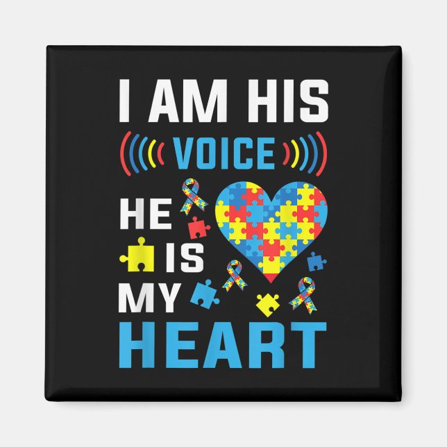 Imã Eu Sou Sua Voz Ele É Minha Consciência De Autismo  (Frente)