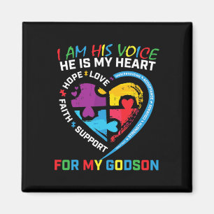 Imã Eu Sou Sua Voz Godson Autismo Consciência Madrinha