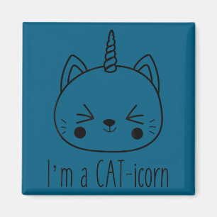 Imã Eu sou um gato-icórnio adorável gato engraçado uni