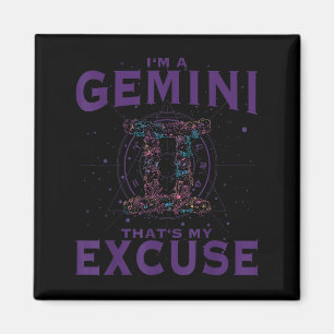 Imã Eu Sou Um Gemini Sinal Zodíaco Gêmeos de Arte Gráf