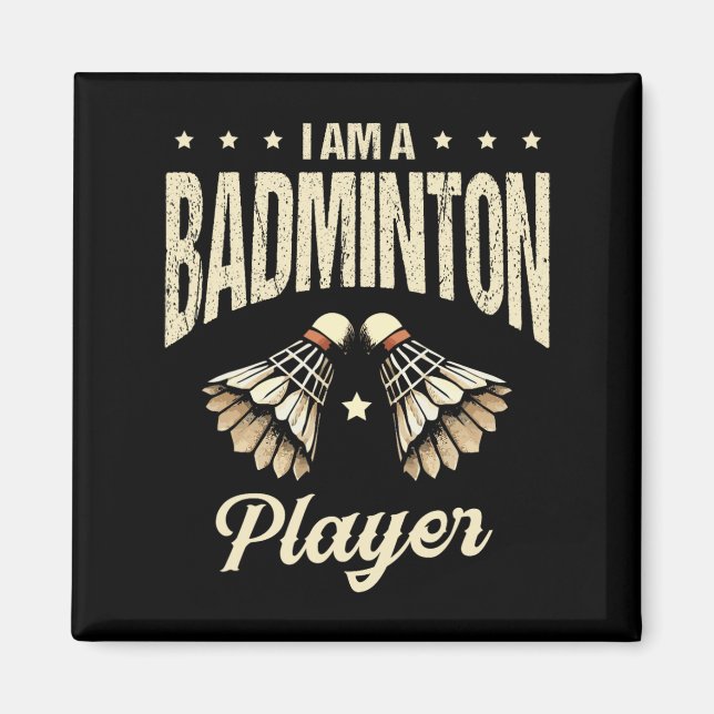 Imã Eu Sou Um Jogador De Badminton O Shuttle 1 (Frente)