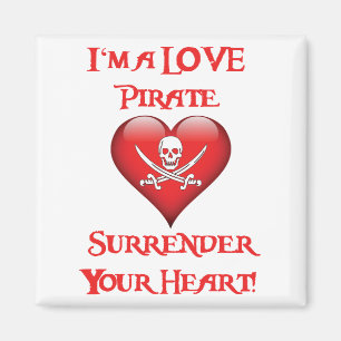 Imã Eu sou um pirata do amor - renda seu coração