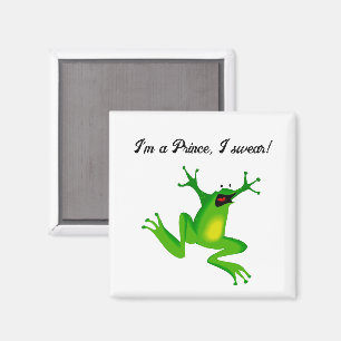 Imã Eu Sou Um Príncipe de Conto de Fadas Sapo Verde En