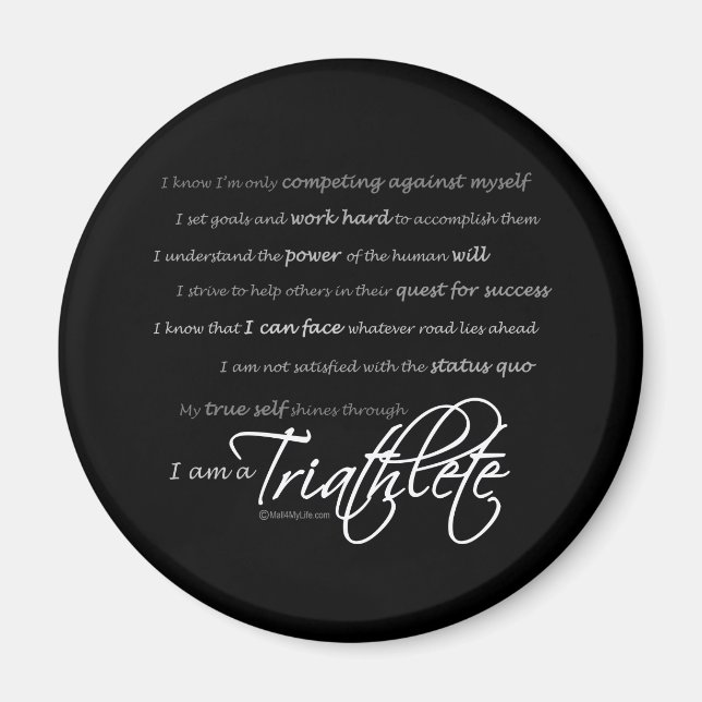 Imã Eu sou um Triatleta - Script (Frente)
