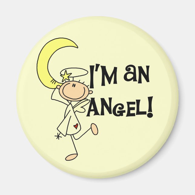 Imã Eu sou uma Camisetas e Presentes de Anjo (Frente)