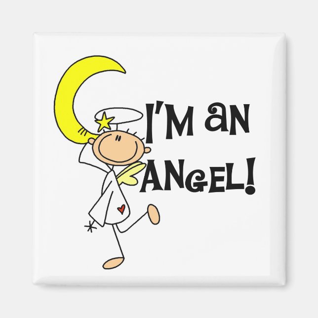 Imã Eu sou uma Camisetas e Presentes de Anjo (Frente)