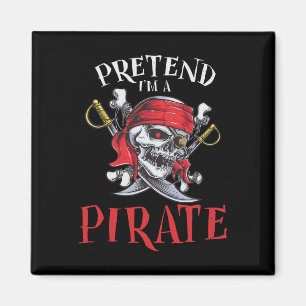 Imã Eu sou uma fantasia de Halloween do Caveira Pirata