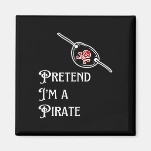 Imã Eu sou uma fantasia de Halloween preguiçosa pirata