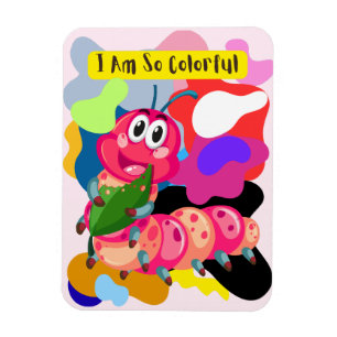 Ímã Eu sou uma lagarta tão colorida