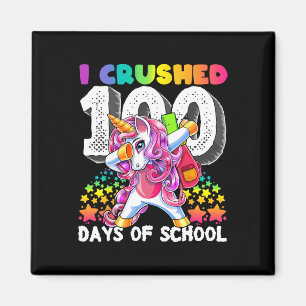 Imã Eu Superei 100 Dias De Escola Presente De Unicórni