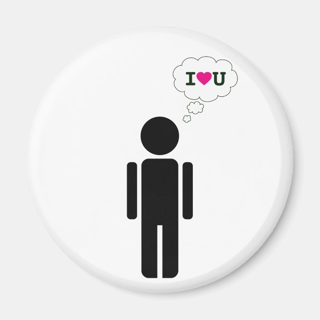 Imã Eu te amo: (Frente)