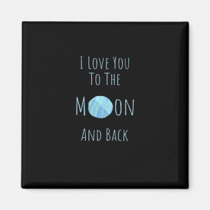 Imã Eu Te Amo Até a Lua e de Volta Citação de Amor Clá