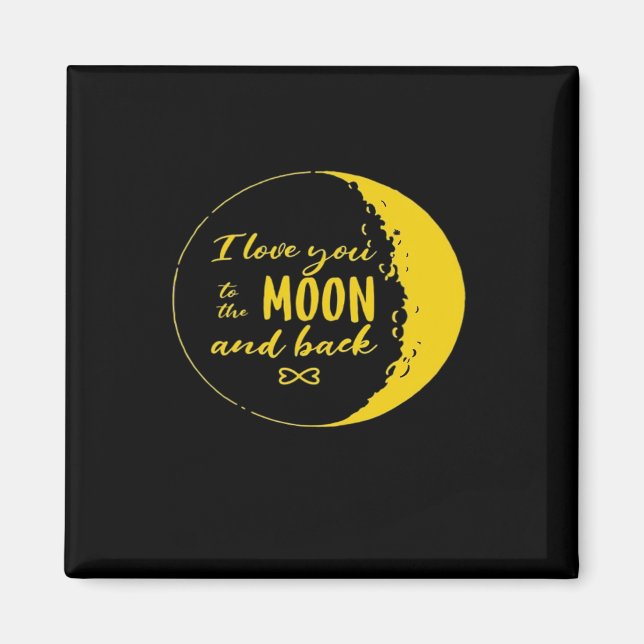 Imã Eu Te Amo Até a Lua e de Volta Crescente Roma (Frente)