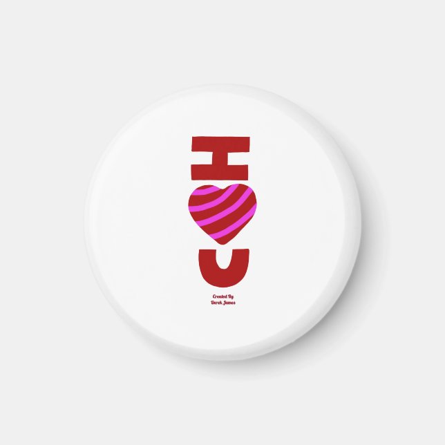 Imã Eu Te Amo Com O Magnet (Frente)