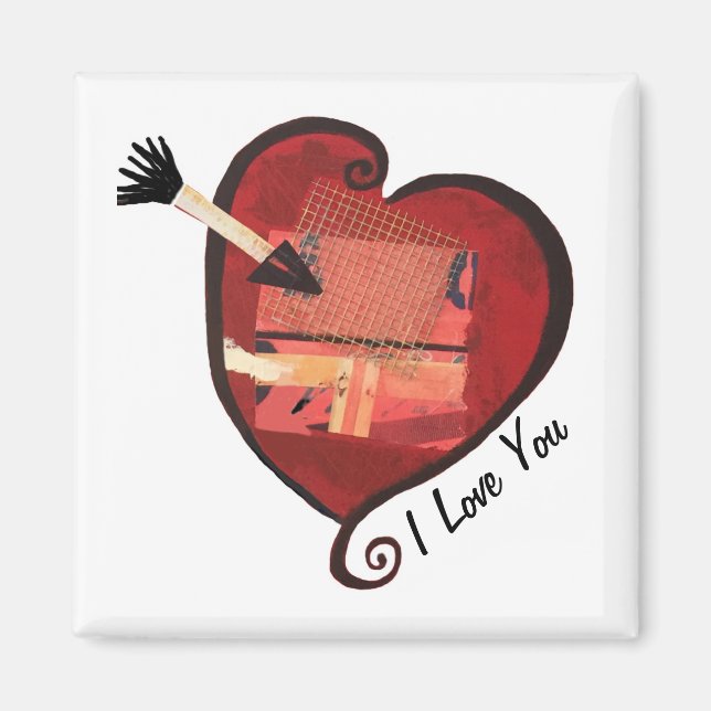 Imã Eu te amo, coração, Magnet (Frente)