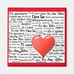 Imã Eu te amo em muitas línguas