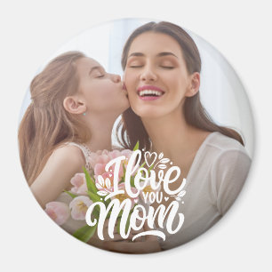 Imã Eu Te Amo Foto Personalizada Da Mãe