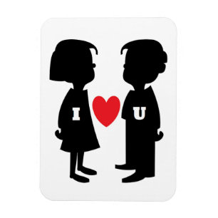 ÍMÃ "EU TE AMO" GAROTO E GAROTA