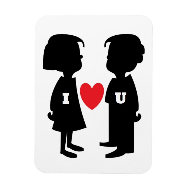 ÍMÃ "EU TE AMO" GAROTO E GAROTA (Vertical)