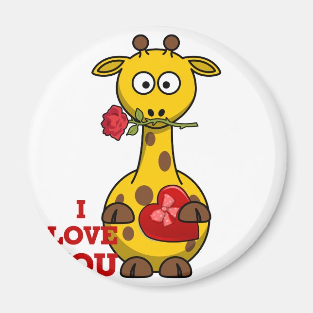 Imã eu te amo girafa (Frente)
