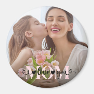 Imã Eu Te Amo Mãe Foto Personalizada E Bonita