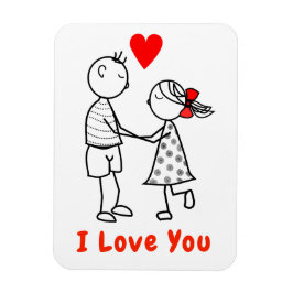 Ímã Eu Te Amo Magnet - Casal Bonito
