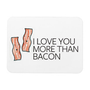 Ímã Eu te amo mais do que o bacon