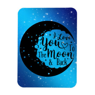 Ímã Eu Te Amo Na Lua E Volta