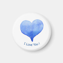 Imã Eu Te Amo Namorados De Coração Azul