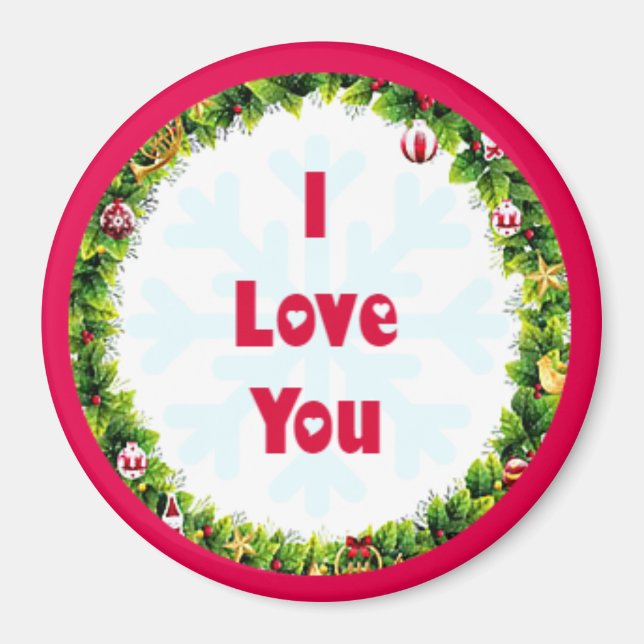 Imã Eu Te Amo No Natal (Frente)