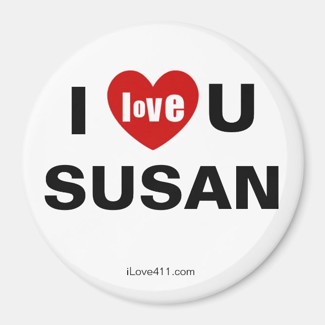 Imã Eu Te Amo Susan (Frente)