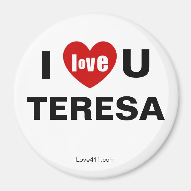 Imã Eu Te Amo Teresa (Frente)