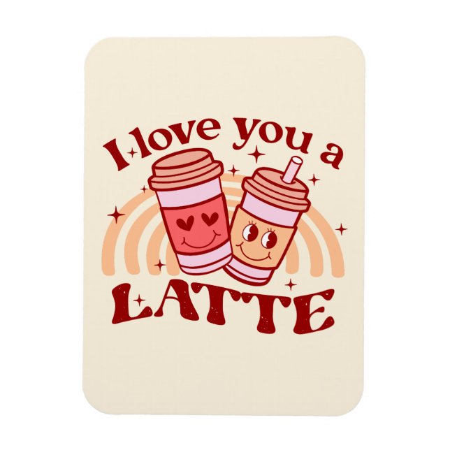 Ímã Eu Te Amo Um Latte (Vertical)