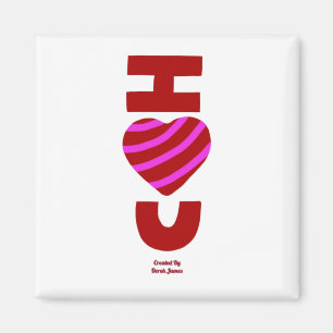 Imã Eu Te Amo Um Magneto Quadrado De 2 Polegadas