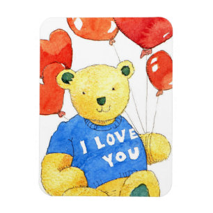 Ímã Eu te amo urso - balão 2011