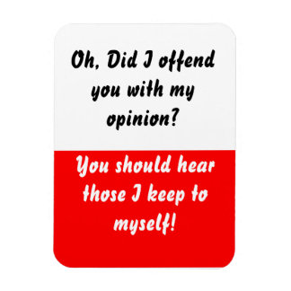 Ímã Eu te ofendi com o Red Flexible Magnet?