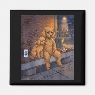Imã Eu Tenho Esse Cachorro Em Mim Funny Poodle Fumando