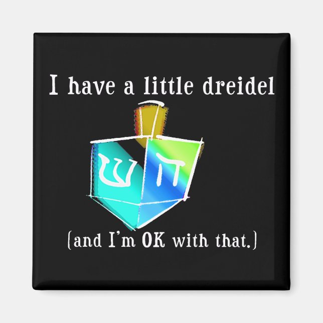 Imã Eu tenho um pequeno Dreidel Magnets (Frente)