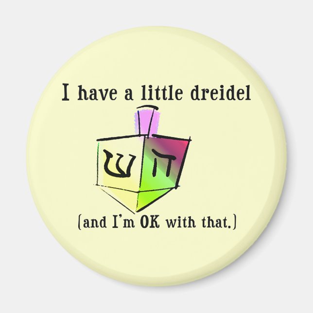 Imã Eu tenho um pequeno Dreidel Magnets (Frente)