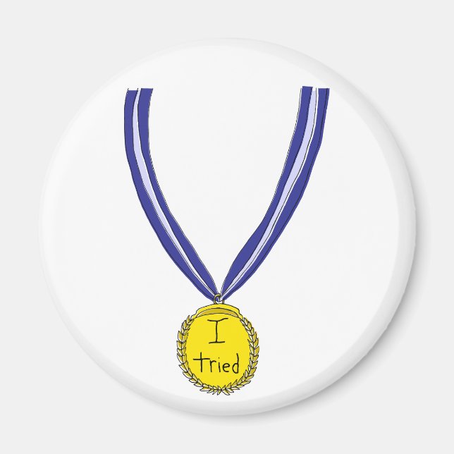 Imã Eu Tentei Medalha (Frente)