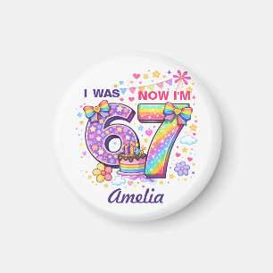 Imã Eu Tinha 6 Anos Agora Tenho 7 Anos Meninas Anivers