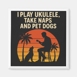 Imã Eu toco ukulele - ímã