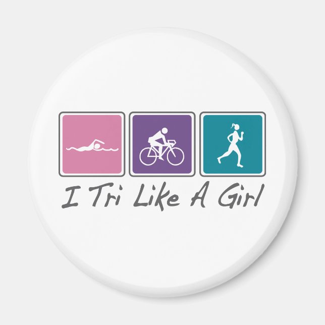 Imã Eu tri como uma garota (Triathlete) (Frente)