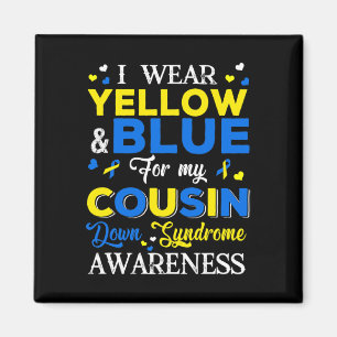 Imã Eu Uso Azul e Amarelo Pelo Meu Primo Com Síndrome