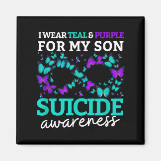Imã Eu Uso Roxo E Azul Turquesa Pelo Meu Filho Prevenç