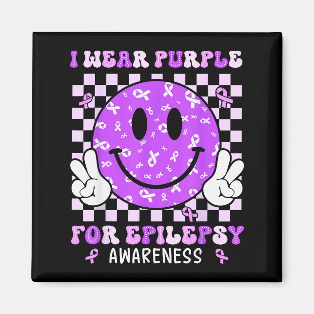 Imã Eu Uso Roxo Para Conscientização Sobre Epilepsia R (Frente)