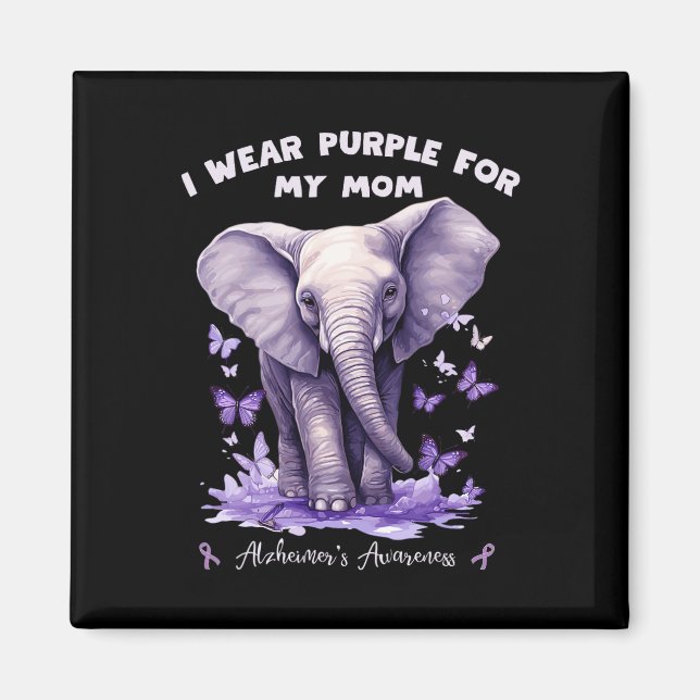 Imã Eu Uso Roxo Pelo Elefante Para Minha Mãe Heimerhei (Frente)