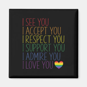 Imã Eu Vejo Aceito Respeito Apoio Admiro Amo Você Lgbt